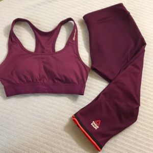 Purple Reebok CrossFit crop leggings